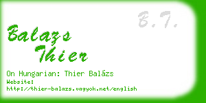 balazs thier business card